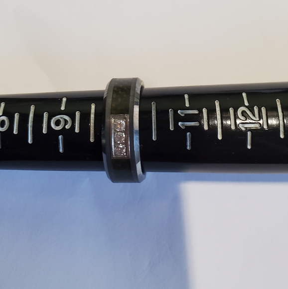 Triton Tungston Carbide Diamond Ring - Size 10 - Picture 4 of 4